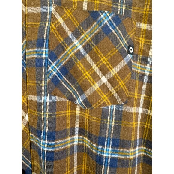 Marmot Mens Marmot Plaid Button-Up Shirt Medium Yellow Brown - Picture 5 of 14